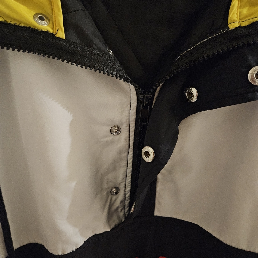 Forever 21 Men's Rain Jacket Windbreaker Red Black Yellow White XL - Picture 4 of 10